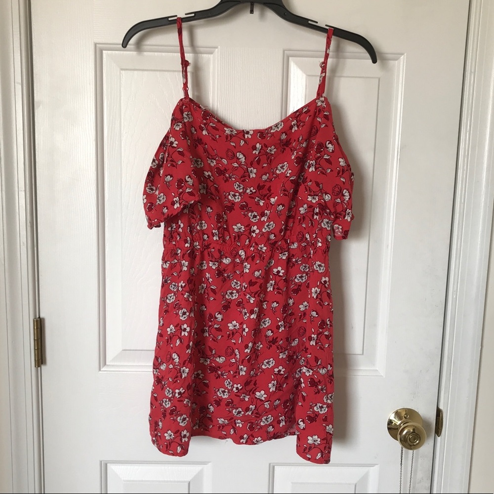 Coral floral dress - Picture 2 of 3